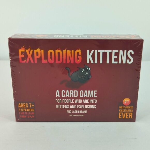 NIB Exploding Kittens Original Edition Card Game 2015 - Ages 7+ Family Party Fun - Picture 1 of 3
